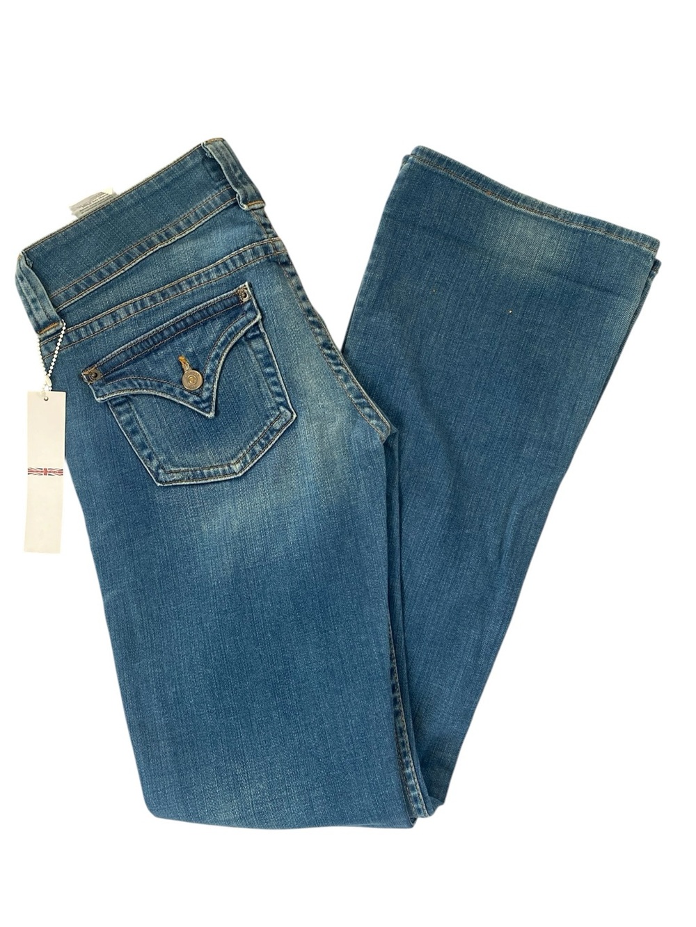 NWT Hudson Signature + Pop Bootcut Jeans Sz 27 Low Rise Y2K Made in USA
